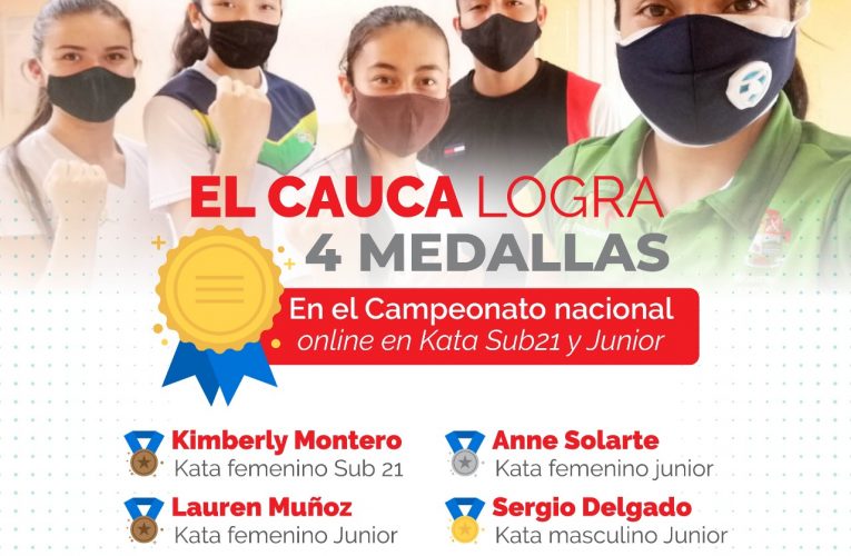 Karate caucano logra medallas en torneo virtual