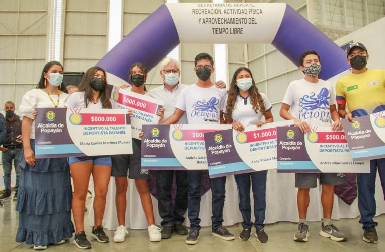 110 millones de pesos entregó Alcaldía a deportistas de Popayán