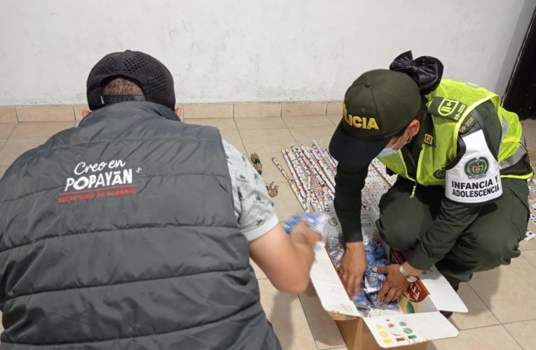 Intensifican operativos de control para el decomiso de pólvora y consumo de alimentos